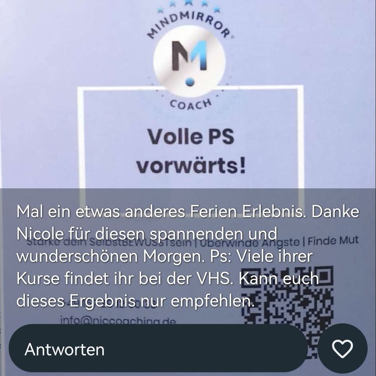 Kundenstimme - Coaching mit Pferden - Teilnehmerin Nena F., 9 Jahre